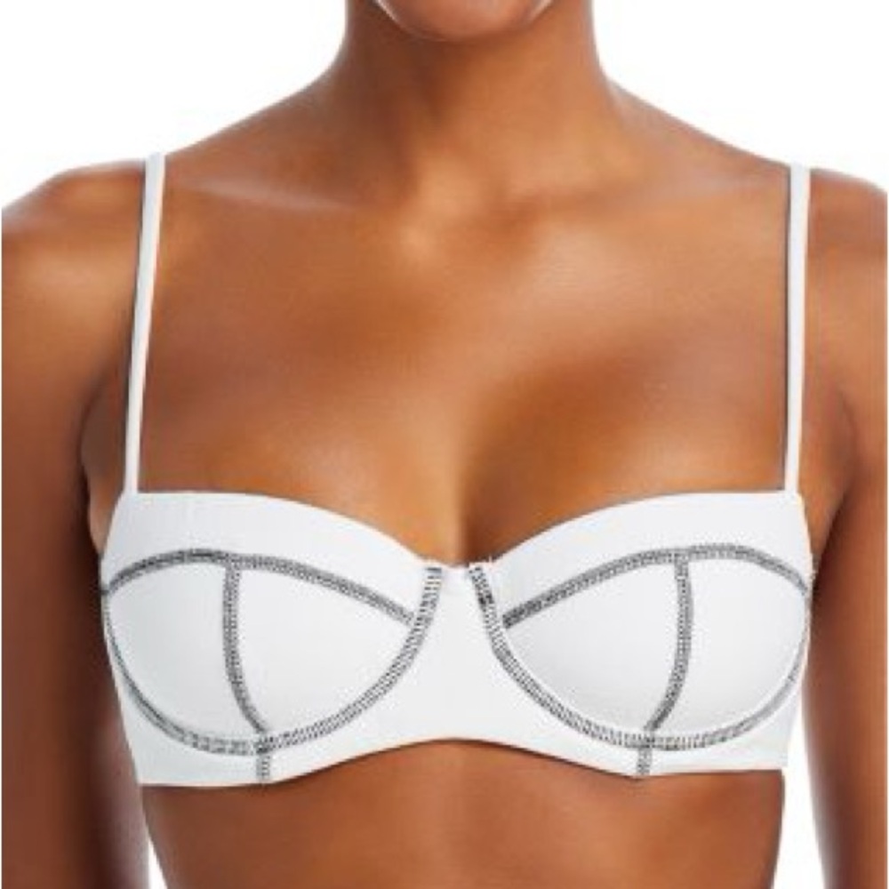 NWT Onia Flora Seamed Underwire Bikini Top size S/P
